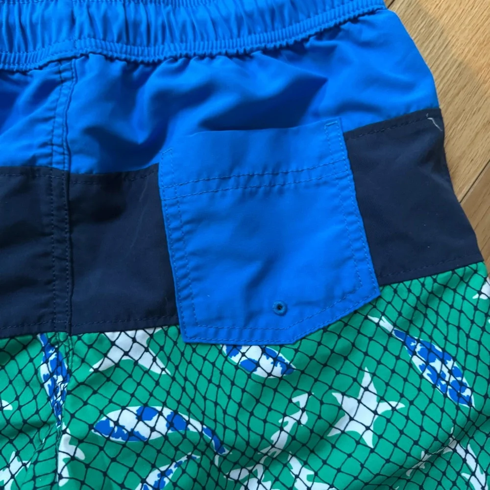 Lands' End Kids Shark Print Swim Trunks - Set of 2